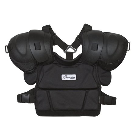 CHAMPION SPORTS 14 in. Low Rebound Foam Professional Umpire Chest Protector&#44; Black P180